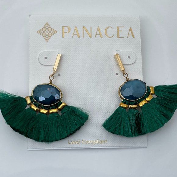 Panacea Cache Jewelry - Panacea Earrings Gold plated 18k shinny facetted s